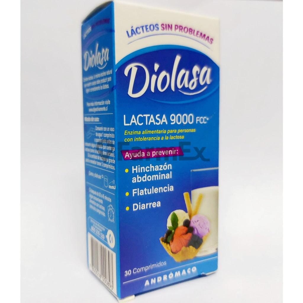 Diolasa 9000 FCC x 30 comprimidos Farmex-VidaTres-Persistente